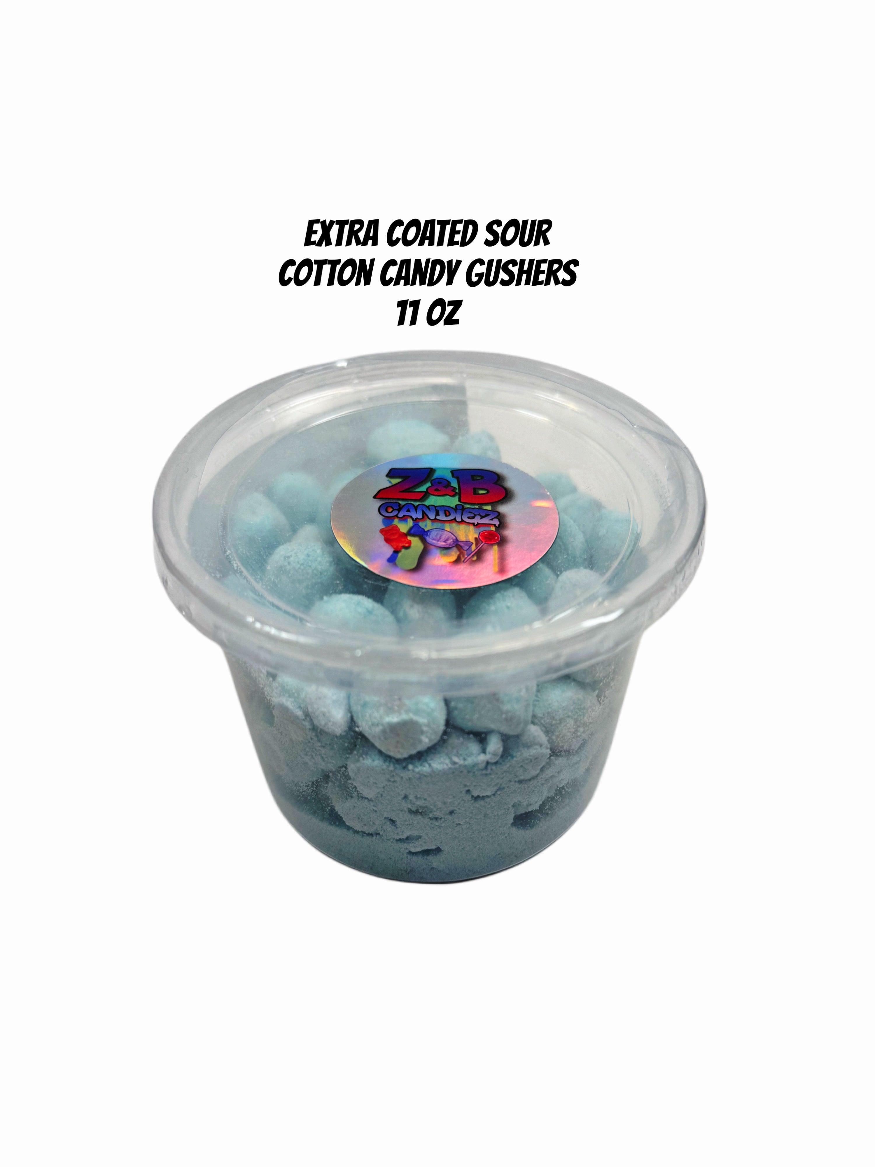 COTTON CANDY GUSHERZ (sour or sweet) (multiple sizes) – Z&B CANDIEZ