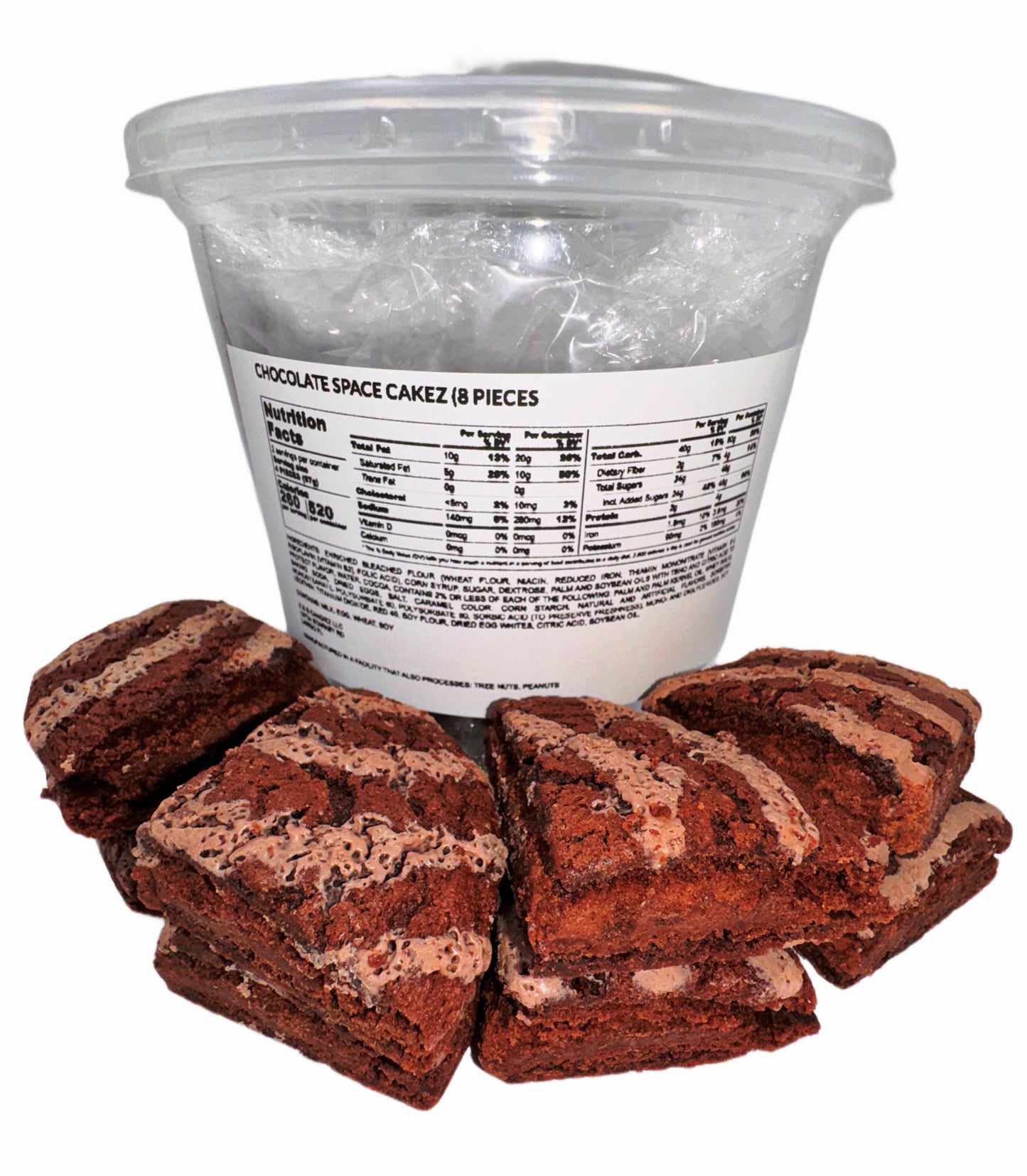 CHOCOLATE SPACE CAKES FREEZE DRIED (8 PIECES)