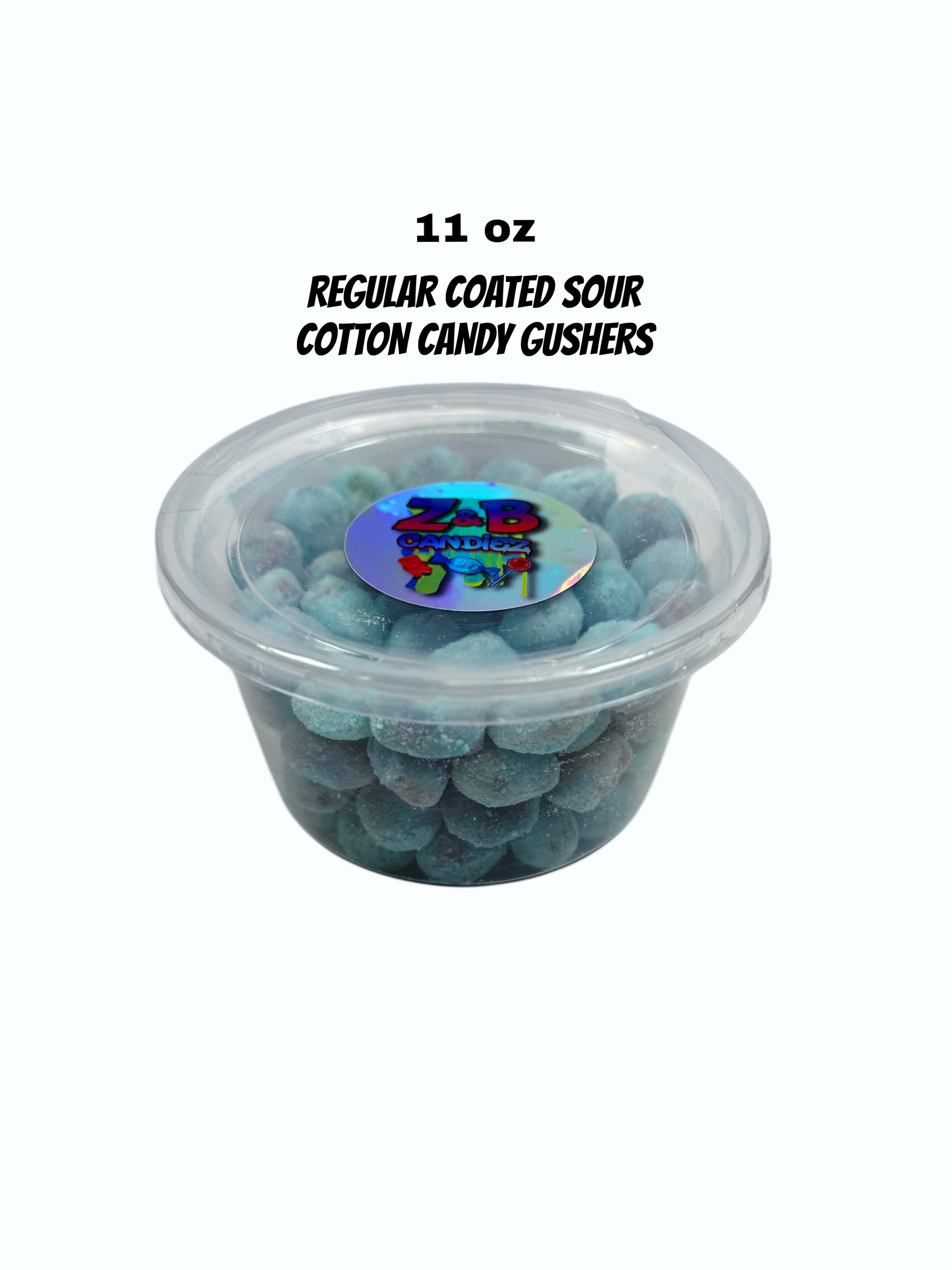 COTTON CANDY GUSHERZ (sour or sweet) (multiple sizes) – Z&B CANDIEZ